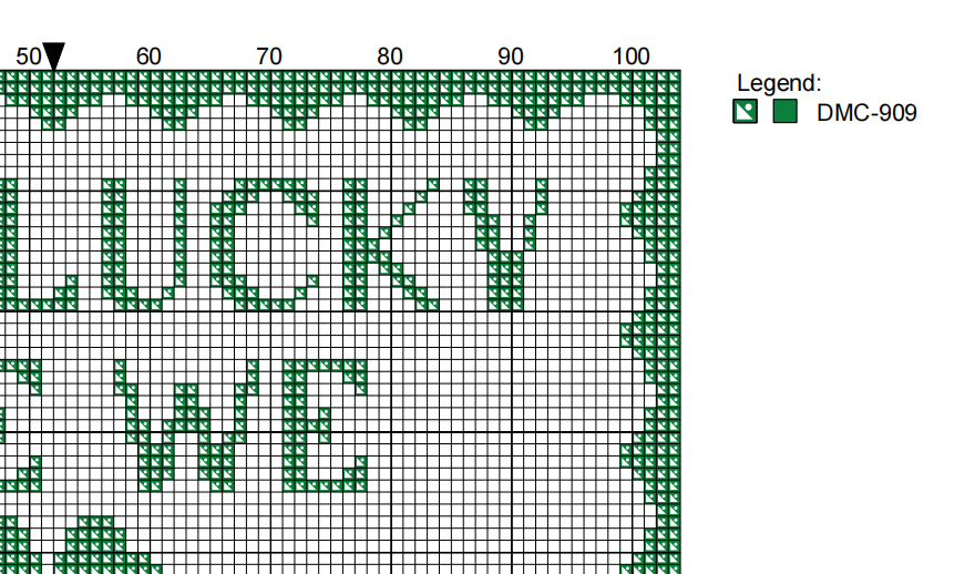 DIY Needlepoint How Lucky Are We (Green) Pattern | Digital Chart for Painting Your Own Canvas | Easy Needlepoint PDF | Instant Download | 13 Mesh