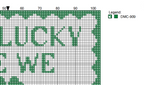 DIY Needlepoint How Lucky Are We (Green) Pattern | Digital Chart for Painting Your Own Canvas | Easy Needlepoint PDF | Instant Download | 13 Mesh