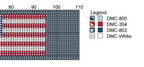 Light Blue American Flag Key Fob