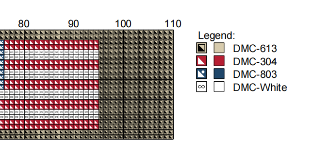 Khaki American Flag Key Fob
