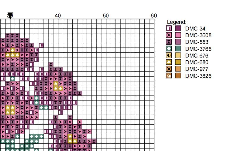DIY Needlepoint Aster Bouquet Pattern | Digital Chart for Painting Your Own Canvas | Easy Needlepoint PDF | Instant Download | 18 Mesh
