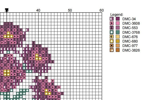 DIY Needlepoint Aster Bouquet Pattern | Digital Chart for Painting Your Own Canvas | Easy Needlepoint PDF | Instant Download | 18 Mesh