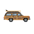 DIY Vintage Woodie Wagon Pattern | Digital Chart for Painting Your Own Canvas | Easy Needlepoint PDF | Instant Download | 18 Mesh