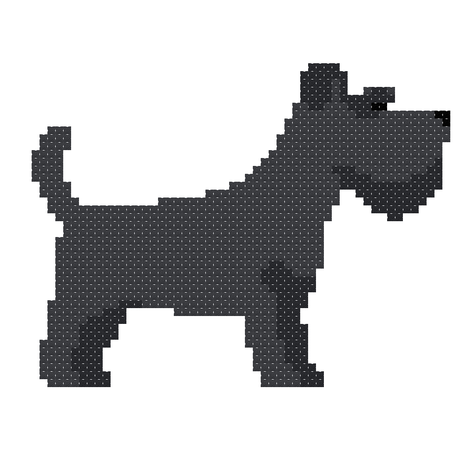 DIY Needlepoint Scottie Dog Pattern | Digital Chart for Painting Your Own Canvas| Easy Needlepoint PDF | Instant Download | 18 Mesh