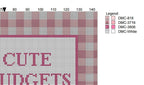 DIY Needlepoint Too Cute For Budgets | Digital Chart for Painting Your Own Canvas | Easy Needlepoint PDF | Instant Download | 18 Mesh