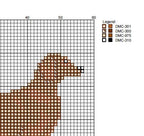 DIY Needlepoint Irish Setter Dog Pattern | Digital Chart for Painting Your Own Canvas| Easy Needlepoint PDF | Instant Download | 18 Mesh