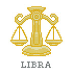 DIY Needlepoint Libra Zodiac Sign Pattern | Digital Chart for Painting Your Own Canvas | Easy Needlepoint PDF | Instant Download | 18 Mesh