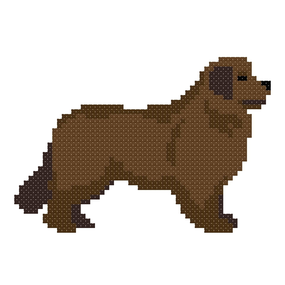 DIY Needlepoint Newfoundland Dog Pattern | Digital Chart for Painting Your Own Canvas| Easy Needlepoint PDF | Instant Download | 18 Mesh