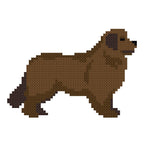 DIY Needlepoint Newfoundland Dog Pattern | Digital Chart for Painting Your Own Canvas| Easy Needlepoint PDF | Instant Download | 18 Mesh