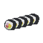 DIY Needlepoint Nori Sushi Roll Pattern | Digital Chart for Painting Your Own Canvas | Easy Needlepoint PDF | Instant Download | 18 Mesh