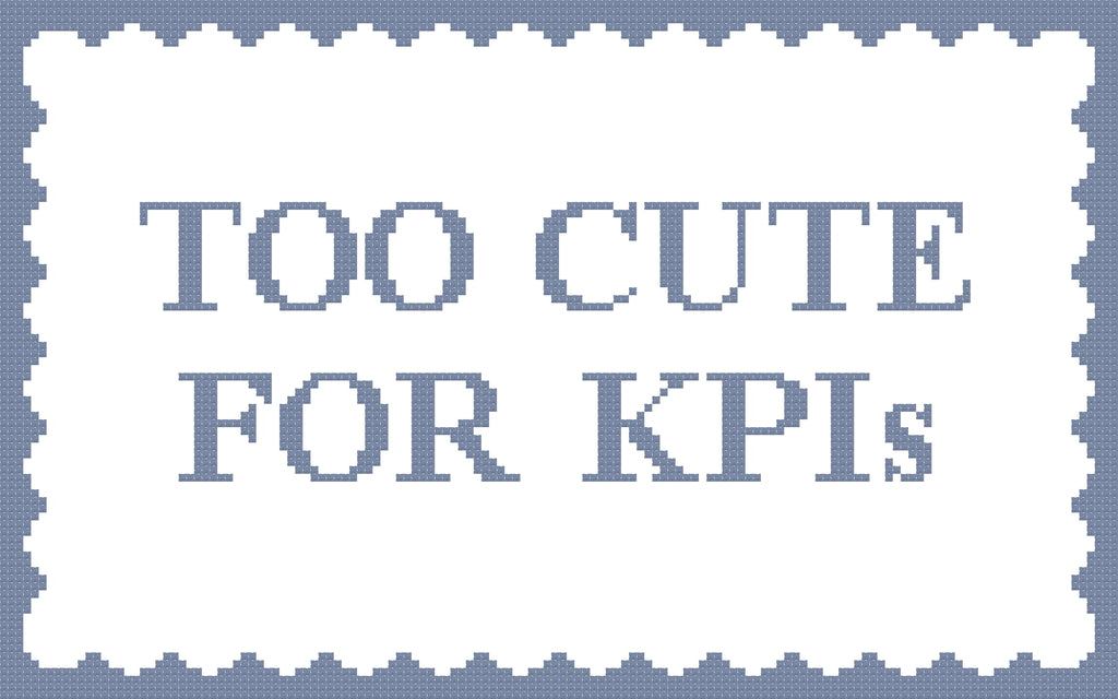 DIY Needlepoint Too Cute For KPIs | Digital Chart for Painting Your Own Canvas | Easy Needlepoint PDF | Instant Download | 18 Mesh