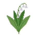 DIY Needlepoint Lily of the Valley Flower | Digital Chart for Painting Your Own Canvas | Easy Needlepoint PDF | Instant Download | 18 Mesh