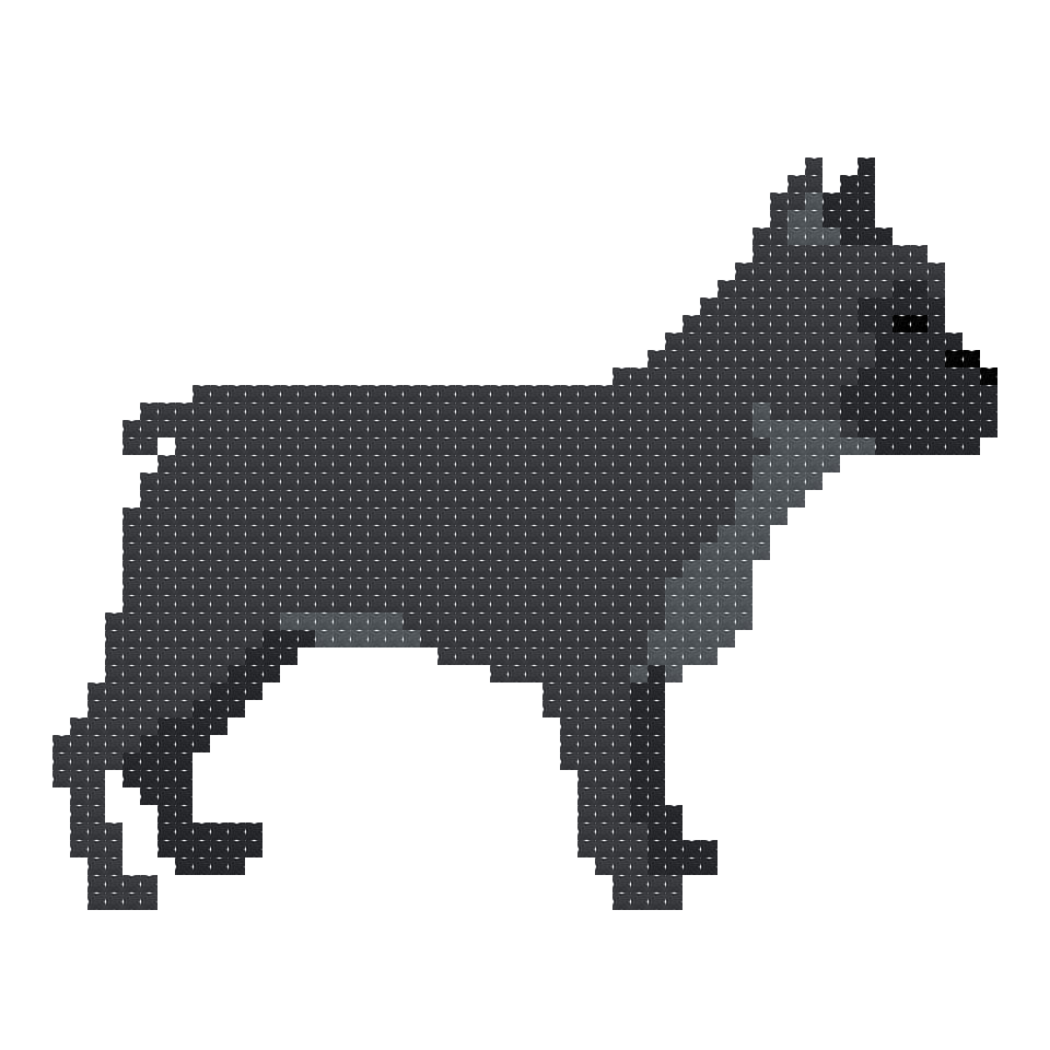 DIY Needlepoint French Bulldog (Black) | Digital Chart for Painting Your Own Canvas| Easy Needlepoint PDF | Instant Download | 18 Mesh
