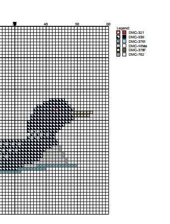 DIY Needlepoint Loon Pattern | Digital Chart for Painting Your Own Canvas | Easy Needlepoint PDF | Instant Download | 18 Mesh