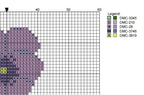 DIY Needlepoint Violet Flower Pattern | Digital Chart for Painting Your Own Canvas | Easy Needlepoint PDF | Instant Download | 18 Mesh