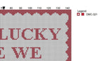DIY Needlepoint How Lucky Are We Pattern | Digital Chart for Painting Your Own Canvas | Easy Needlepoint PDF | Instant Download | 18 Mesh
