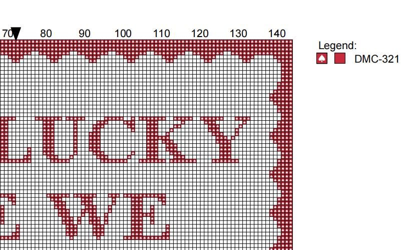 DIY Needlepoint How Lucky Are We Pattern | Digital Chart for Painting Your Own Canvas | Easy Needlepoint PDF | Instant Download | 18 Mesh