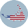 Nantucket Island Needlepoint Ornament Chart | Paint Your Own Canvas (Digital Download)