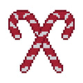 DIY Needlepoint Candy Canes Pattern | Digital Chart for Painting Your Own Canvas | Easy Needlepoint PDF | Instant Download | 18 Mesh