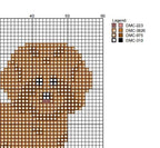 DIY Needlepoint Fluffy Dog (Golden Brown) | Digital Chart for Painting Your Own Canvas| Easy Needlepoint PDF | Instant Download | 18 Mesh