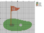 DIY Needlepoint A Golf Green and Flag | Digital Chart for Painting Your Own Canvas | Easy Needlepoint PDF | Instant Download | 18 Mesh
