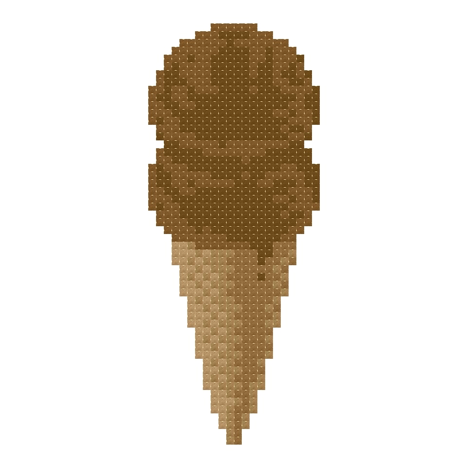 DIY Needlepoint Chocolate Ice Cream Pattern | Digital Chart for Painting Your Own Canvas | Easy Needlepoint PDF | Instant Download | 18 Mesh
