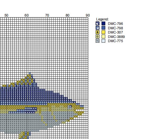 DIY Needlepoint Yellowfin Tuna Pattern | Digital Chart for Painting Your Own Canvas| Easy Needlepoint PDF | Instant Download | 18 Mesh