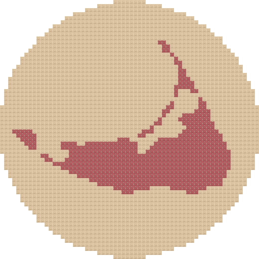 DIY Needlepoint Nantucket Island Ornament 2 | Digital Chart for Painting Your Own Canvas | Easy Needlepoint PDF | Instant Download | 18 Mesh