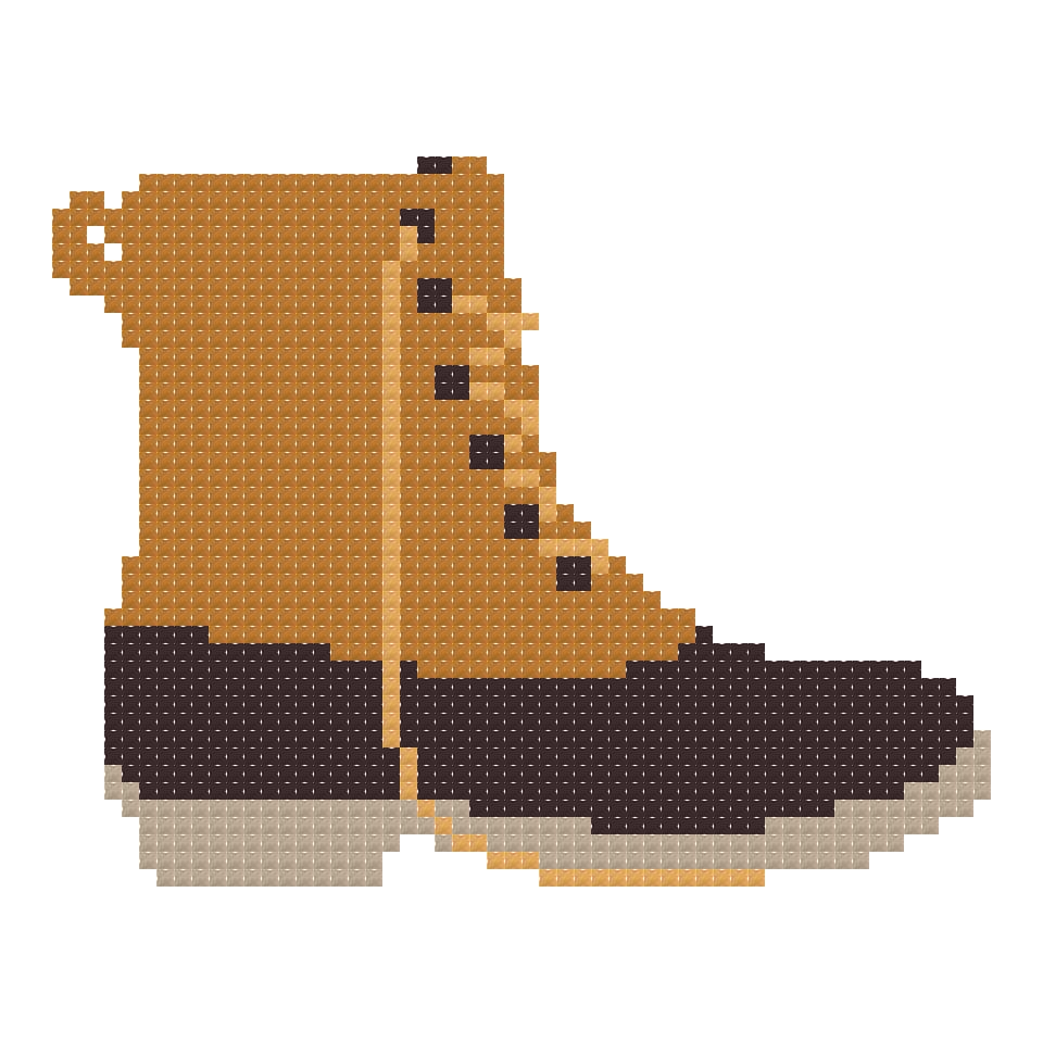 DIY Needlepoint Duck Boot Pattern | Digital Chart for Painting Your Own Canvas | Easy Needlepoint PDF | Instant Download | 18 Mesh