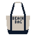 DIY Needlepoint Beach Tote | Digital Chart for Painting Your Own Canvas | Easy Needlepoint PDF | Instant Download | 18 Mesh