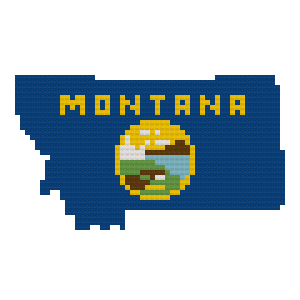 DIY Needlepoint Montana Outline Pattern | Digital Chart for Painting Your Own Canvas | Easy Needlepoint PDF | Instant Download | 18 Mesh