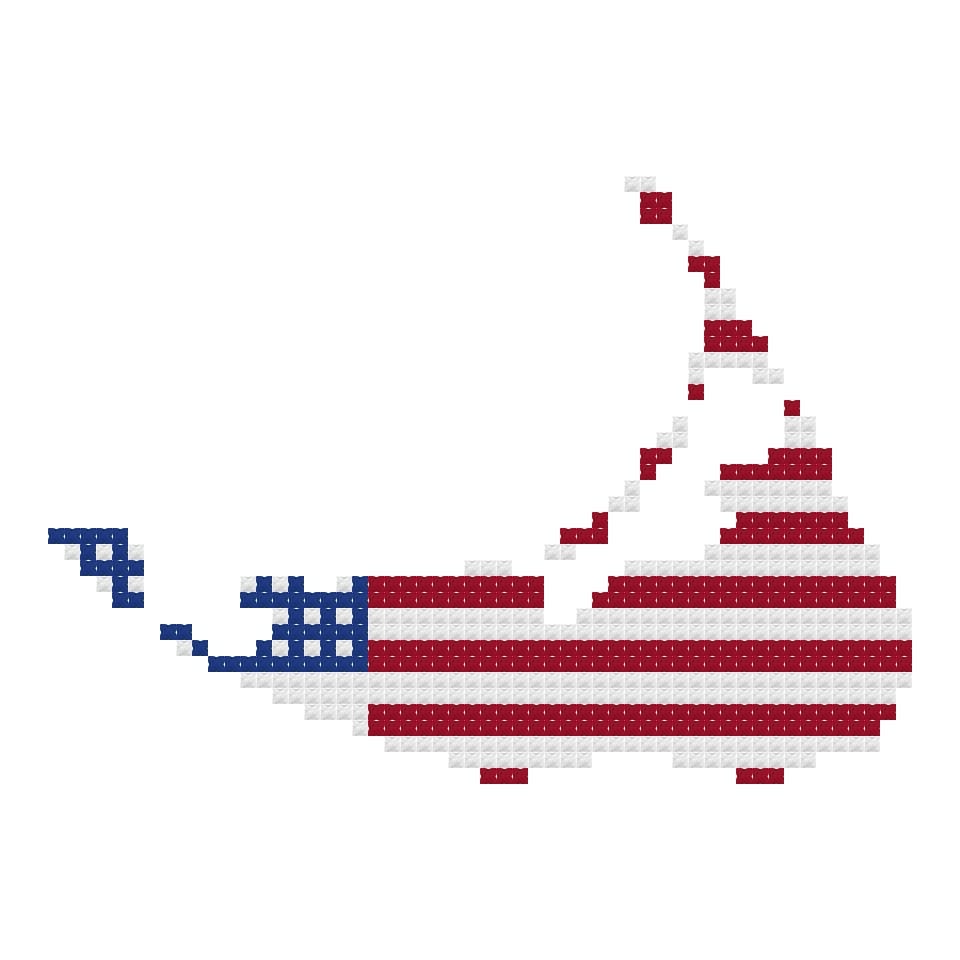 DIY Needlepoint Nantucket Outline Pattern | Digital Chart for Painting Your Own Canvas | Easy Needlepoint PDF | Instant Download | 18 Mesh