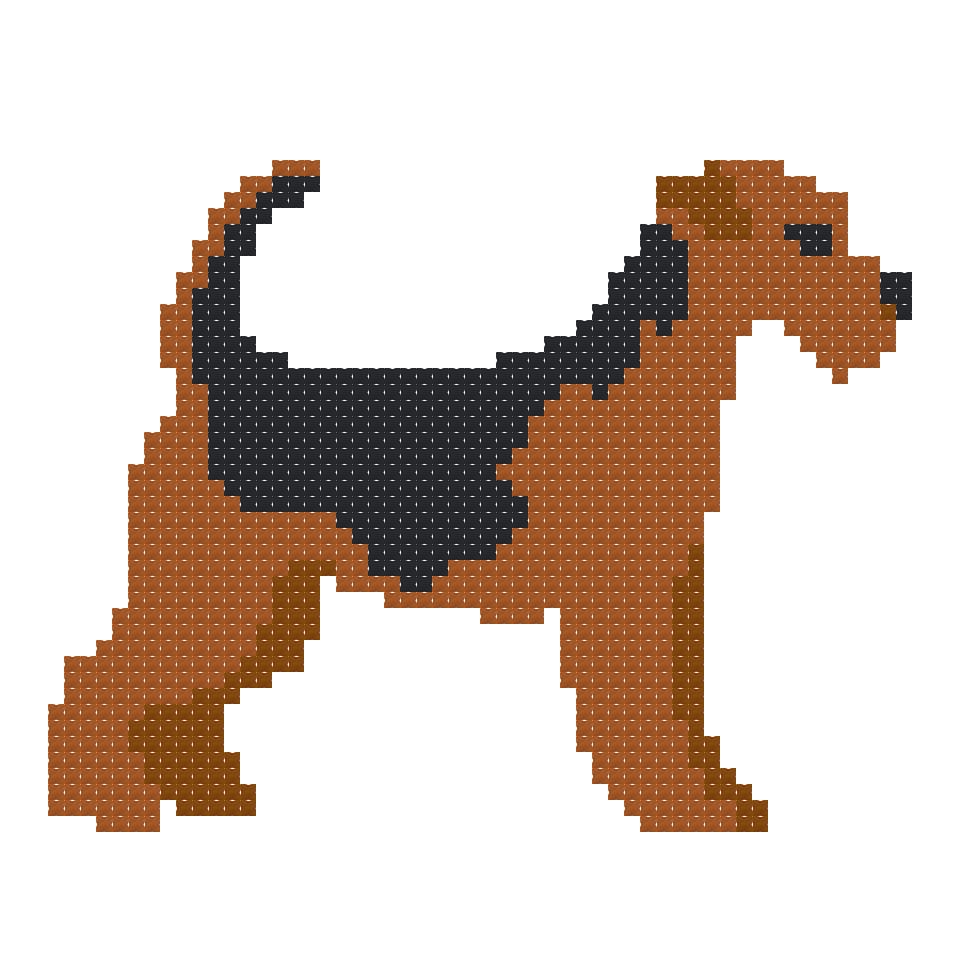 DIY Needlepoint Airedale Terrier Pattern | Digital Chart for Painting Your Own Canvas | Easy Needlepoint PDF | Instant Download | 18 Mesh