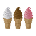 DIY Needlepoint 3 Cones Neopolitan | Digital Chart for Painting Your Own Canvas | Easy Needlepoint PDF | Instant Download | 18 Mesh