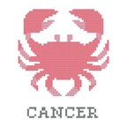 DIY Needlepoint Cancer Zodiac Sign Pattern | Digital Chart for Painting Your Own Canvas | Easy Needlepoint PDF | Instant Download | 18 Mesh