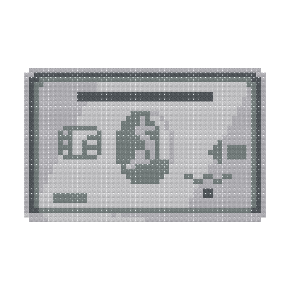 DIY Needlepoint Platinum Card Pattern | Digital Chart for Painting Your Own Canvas | Easy Needlepoint PDF | Instant Download | 18 Mesh