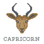 DIY Needlepoint Capricorn Zodiac Sign Pattern | Digital Chart for Painting Your Own Canvas| Easy Needlepoint PDF| Instant Download | 18 Mesh