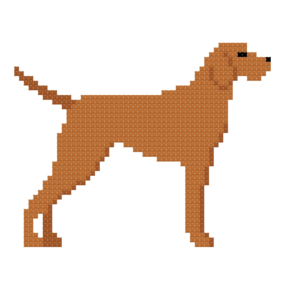DIY Needlepoint Vizsla Dog Pattern | Digital Chart for Painting Your Own Canvas| Easy Needlepoint PDF | Instant Download | 18 Mesh