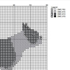 DIY Needlepoint Boston Terrier Dog Pattern | Digital Chart for Painting Your Own Canvas | Easy Needlepoint PDF | Instant Download | 18 Mesh