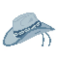 DIY Needlepoint Light Blue Cowboy Hat | Digital Chart for Painting Your Own Canvas | Easy Needlepoint PDF | Instant Download | 18 Mesh