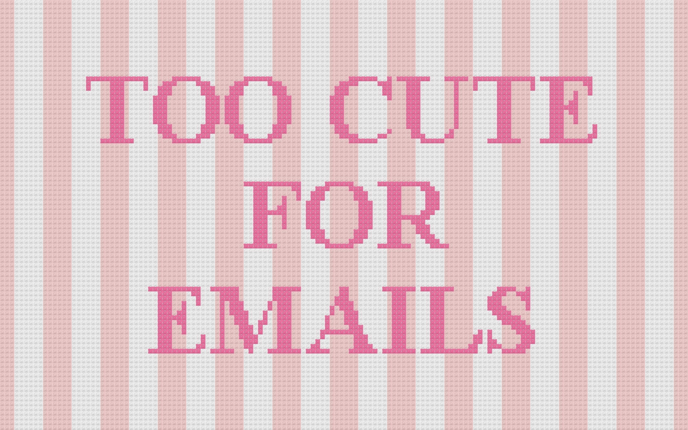 DIY Needlepoint Too Cute For Emails | Digital Chart for Painting Your Own Canvas | Easy Needlepoint PDF | Instant Download | 18 Mesh
