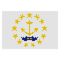 DIY Needlepoint Rhode Island State Flag Pattern | Digital Chart for Painting Your Own Canvas | Instant PDF Download | 18 Mesh