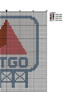 DIY Needlepoint Citgo Logo | Digital Chart for Painting Your Own Canvas | Easy Needlepoint PDF | Instant Download | 18 Mesh