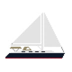 DIY Needlepoint Sailboat Pattern | Digital Chart for Painting Your Own Canvas | Easy Needlepoint PDF | Instant Download | 18 Mesh