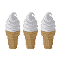 DIY Needlepoint 3 Cones Vanilla (Soft Serve) | Digital Chart for Painting Your Own Canvas| Easy Needlepoint PDF | Instant Download | 18 Mesh