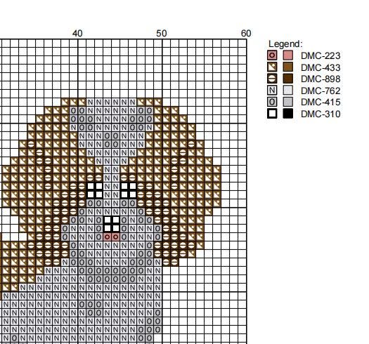 DIY Needlepoint Fluffy Dog (Brown and White) | Digital Chart for Painting Your Own Canvas| Easy Needlepoint PDF | Instant Download | 18 Mesh
