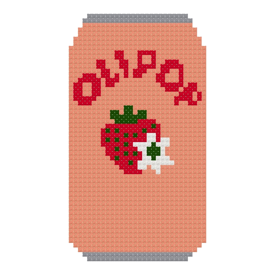 DIY Needlepoint Pop Can Pattern | Digital Chart for Painting Your Own Canvas | Easy Needlepoint PDF | Instant Download | 18 Mesh