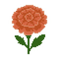 DIY Needlepoint Marigold Flower Pattern | Digital Chart for Painting Your Own Canvas | Easy Needlepoint PDF | Instant Download | 18 Mesh