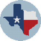 DIY Needlepoint Texas State Outline Ornament |Digital Chart for Painting Your Own Canvas | Easy Needlepoint PDF | Instant Download | 18 Mesh