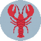 DIY Needlepoint Lobster Ornament Pattern | Digital Chart for Painting Your Own Canvas | Easy Needlepoint PDF | Instant Download | 18 Mesh